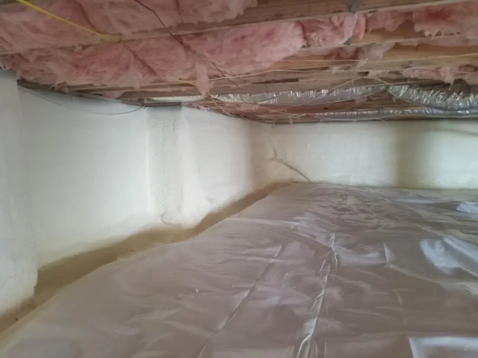 Crawl space encapsulation with closed-cell spray foam for Spray Foam Roofing in Southampton